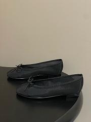 Kitlife Chanel Mesh Bow Ballet Flats Shoes Black - 6