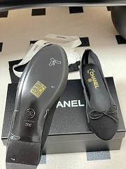 Kitlife Chanel Mesh Bow Ballet Flats Shoes Black - 4