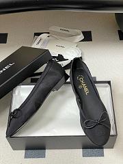 Kitlife Chanel Mesh Bow Ballet Flats Shoes Black - 3