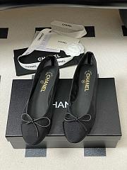 Kitlife Chanel Mesh Bow Ballet Flats Shoes Black - 2