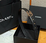 Kitlife Chanel Classic Gold Metal Double C Logo Black Quited Lambskin Belt 30mm - 5