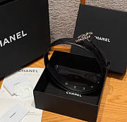 Kitlife Chanel Classic Silver Metal Double C Logo Black Quited Lambskin Belt 30mm  - 6