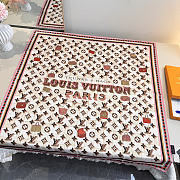 Kitlife Louis Vuitton Damiergram Silk Scarf White & Pink 90x90cm  - 1