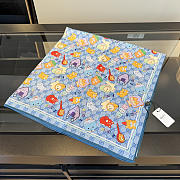 Kitlife Gucci Kawaii GG Supreme Siilk Scarf Blue 90x90cm - 1