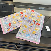 Kitlife Gucci Kawaii GG Supreme Siilk Scarf Beige 90x90cm  - 5