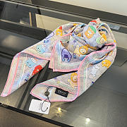 Kitlife Gucci Kawaii GG Supreme Siilk Scarf Beige 90x90cm  - 3