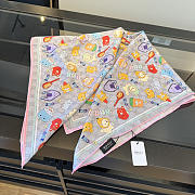 Kitlife Gucci Kawaii GG Supreme Siilk Scarf Beige 90x90cm  - 2