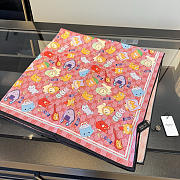 Kitlife Gucci Kawaii GG Supreme Siilk Scarf Red 90x90cm  - 1