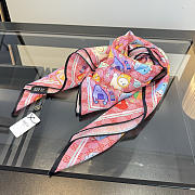 Kitlife Gucci Kawaii GG Supreme Siilk Scarf Red 90x90cm  - 2