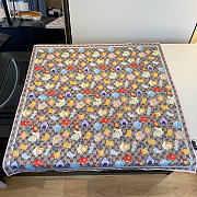 Kitlife Gucci Kawaii GG Supreme Siilk Scarf Brown 90x90cm  - 2