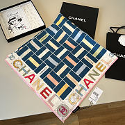 Kitlife Chanel Twill Silk Scarf Dark Blue Multicolor 90x90cm - 5