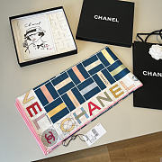 Kitlife Chanel Twill Silk Scarf Dark Blue Multicolor 90x90cm - 3