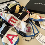 Kitlife Chanel Twill Silk Scarf Black Multicolor 90x90cm  - 4