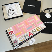 Kitlife Chanel Twill Silk Scarf Pink Multicolor 90x90cm  - 2