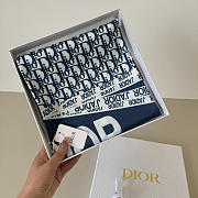 Kitlife Dior J'adior Silk Scarf Blue & White 90x90cm - 4