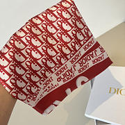 Kitlife Dior J'adior Silk Scarf Red & White 90x90cm - 2