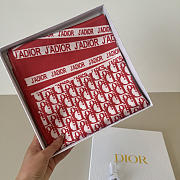 Kitlife Dior J'adior Silk Scarf Red & White 90x90cm - 3
