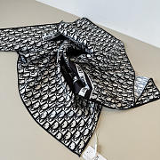 Kitlife Dior J'adior Silk Scarf Black & White 90x90cm  - 5