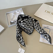 Kitlife Dior J'adior Silk Scarf Black & White 90x90cm  - 2