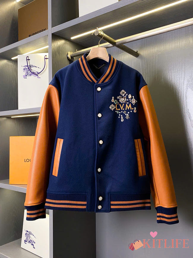 Kitlife Louis Vuitton Embellished Varsity Jacket Unisex - 1