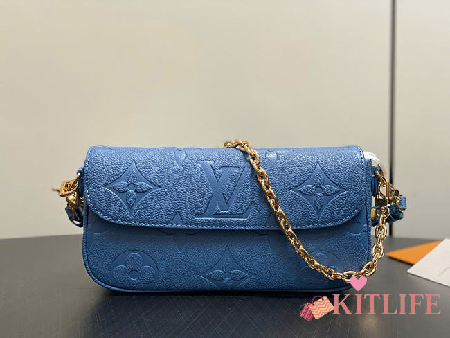 Kitlife Louis Vuitton Wallet On Chain Ivy Blue M27755 23.5x12x4.3cm - 1