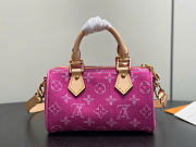 Kitlife Louis Vuitton Nano Speedy Bag Denim Pink Monogram M27603 16x10x7.5cm  - 5