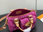 Kitlife Louis Vuitton Nano Speedy Bag Denim Pink Monogram M27603 16x10x7.5cm  - 2