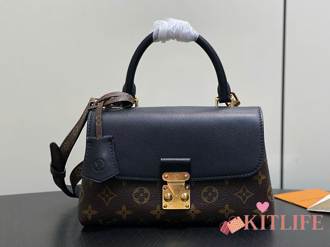 Kitlife Louis Vuitton Madeleine BB Bag Monogram Black Coated Canvas M27511 24.5x16x8cm - 1