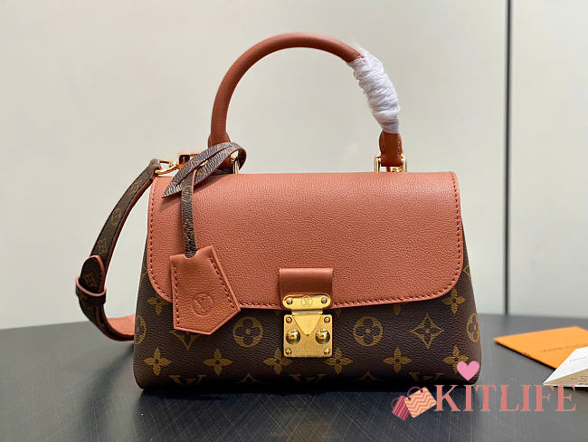 Kitlife Louis Vuitton Madeleine BB Bag Monogram Cognac Coated Canvas M28288 24.5x16x8cm  - 1