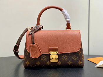 Kitlife Louis Vuitton Madeleine BB Bag Monogram Cognac Coated Canvas M28288 24.5x16x8cm 