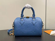 Kitlife Louis Vuitton Speedy Bandouliere 20 Bag Blue Monogram Empreinte Leather M28316 20.5x13.5x12cm  - 1