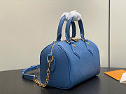 Kitlife Louis Vuitton Speedy Bandouliere 20 Bag Blue Monogram Empreinte Leather M28316 20.5x13.5x12cm  - 4