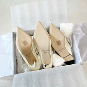 Kitlife Jimmy Choo White Patent Leather Mules With Crystal Strap  - 3