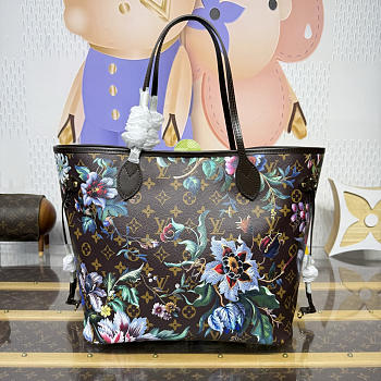 Kitlife Louis Vuitton Neverfull MM Bag Brown Monogram Eden M28918 31x28x14cm