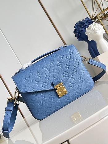 Kitlife Louis Vuitton Pochette Métis Bag Blue Monogram Empreinte M27357 25x19x7cm