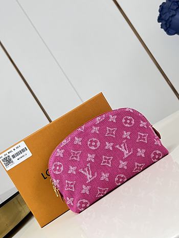 Kitlife Louis Vuitton Pochette Cosmétique PM Bag Pink Denim M28050 19x12x6cm