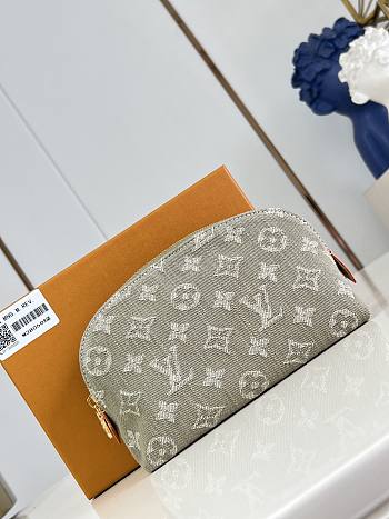 Kitlife Louis Vuitton Pochette Cosmétique PM Bag Green Denim M28050 19x12x6cm 
