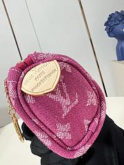 Kitlife Louis Vuitton Trousse Speedy Wallet Pink Denim M28050 11x7.5x6cm - 4