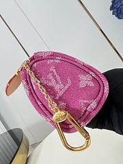 Kitlife Louis Vuitton Trousse Speedy Wallet Pink Denim M28050 11x7.5x6cm - 5