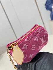 Kitlife Louis Vuitton Trousse Speedy Wallet Pink Denim M28050 11x7.5x6cm - 6
