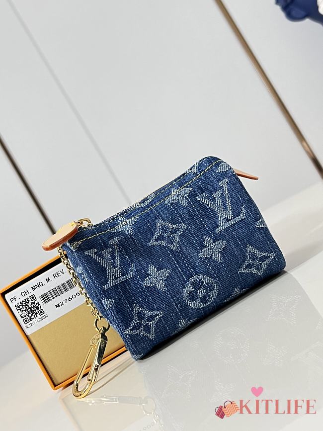 Kitlife Louis Vuitton Trousse Speedy Wallet Blue Denim M28050 11x7.5x6cm - 1