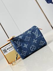 Kitlife Louis Vuitton Trousse Speedy Wallet Blue Denim M28050 11x7.5x6cm - 1