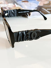 Kitlife Chanel acetate Calfskin Polarized Square Sunglasses 5473-Q Black - 3