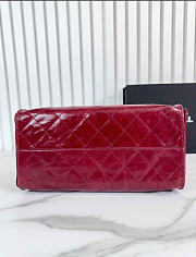 Kitlife Chanel 25C Drawstring Bucket Hobo Bag Burgundy Glossy Calfskin AS5293 30×26×14cm  - 4
