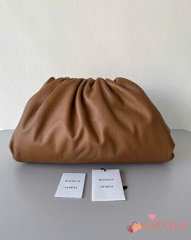 Kitlife Bottega Veneta Dark Brown Leather Pouch 38x20x8.5cm - 1