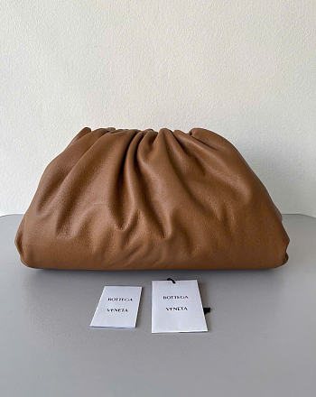 Kitlife Bottega Veneta Dark Brown Leather Pouch 38x20x8.5cm