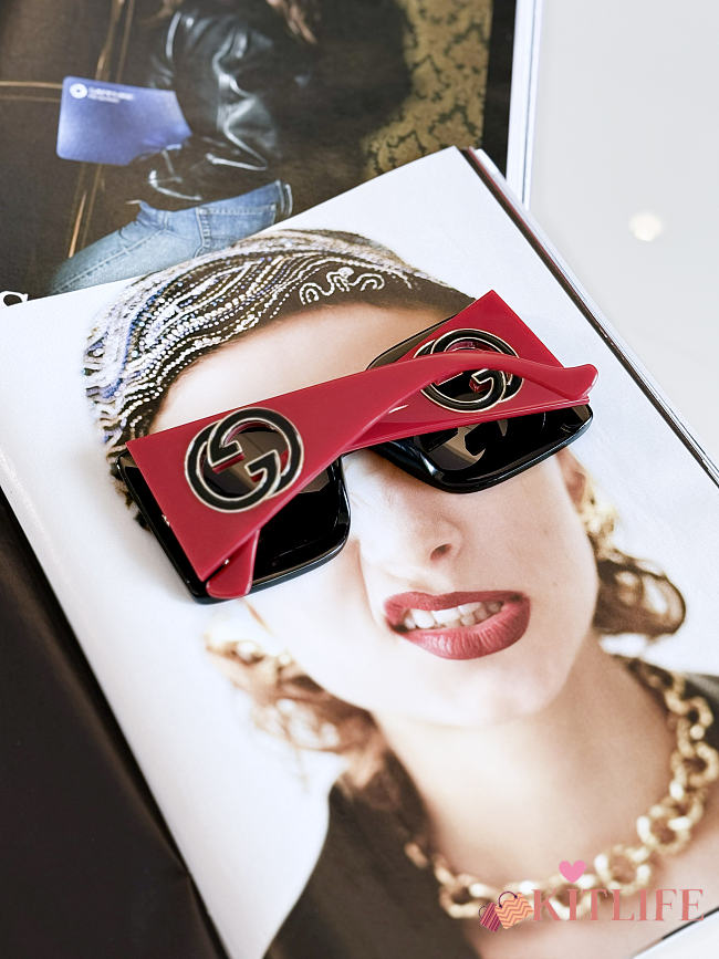 Kitlife Gucci Sunglasses Black & Red - 1