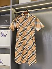 Kitlife Burberry Cotton Shirt Dress Beige - 4