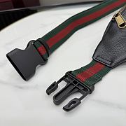 Kilife Gucci Logo-Print Leather Belt Bag Crossbody Bag Black 493869 28x18x8cm - 6