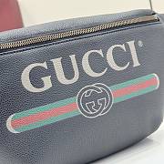 Kilife Gucci Logo-Print Leather Belt Bag Crossbody Bag Black 493869 28x18x8cm - 5